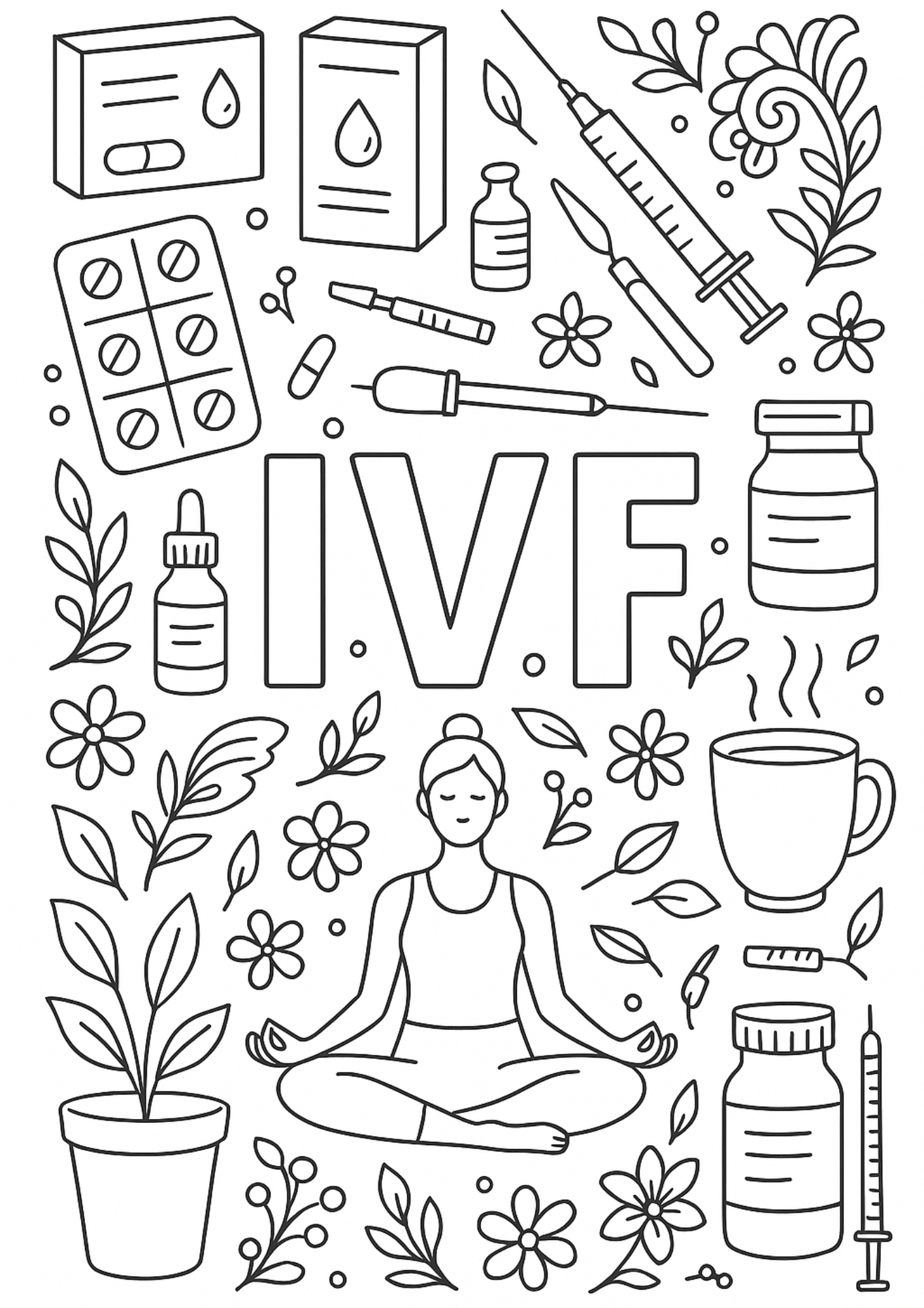 🎨 Fertility Affirmation Colouring Book | 55 Pages of IVF Calm, TTC Mindfulness & Emotional Support for Anxiety and Waiting 🎨
