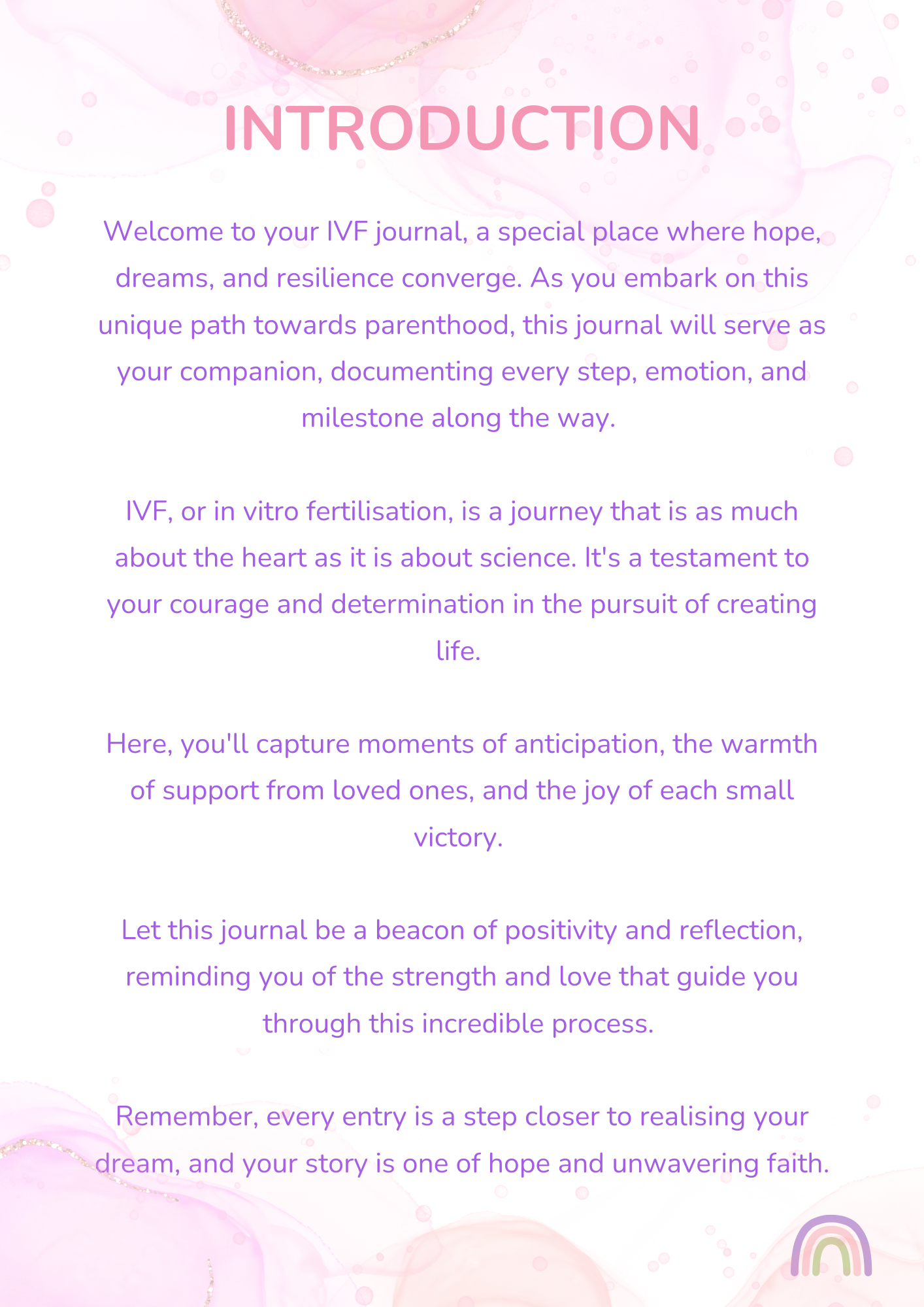 📖 Digital IVF Journal for Fertility Treatment | Guided Emotional Support, Symptom Tracking & IVF Reflection Tool (150+ Pages) 📖