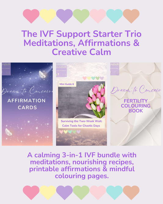 🤍 IVF Support Starter Trio: Calm Tools for Mind & Mood  🤍